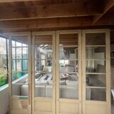 set of four large glass partition doors