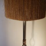 Lampadaire fer forgé et cuir