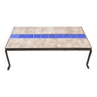 Iron and ceramic coffee table