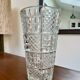 Vintage pressed glass vase – geometric design