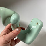 Patères en porcelaine vert pastel