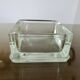 Glass slab, ashtray, pocket emptier, signed LUMAX, 1940s 50s.