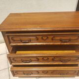 Commode 3 tiroirs en bois massif