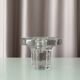 Vintage Scandinavian glass Candle Holder – Clear Pressed Glass – 1970s