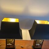 Pair of Le Dauphin pagoda lamps
