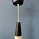 Suspension longue Mid-Century en verre opalin