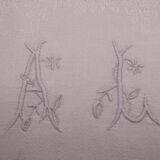 12 monogrammed cotton pad towels AL - Circa 1900