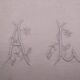 12 monogrammed cotton pad towels AL - Circa 1900