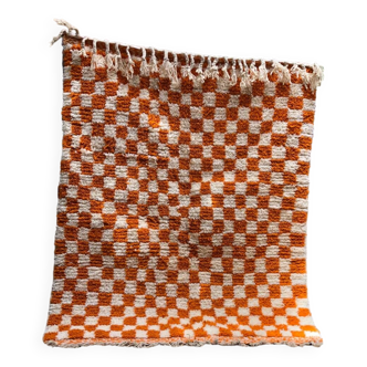 Tapis damier orange 135x190cm