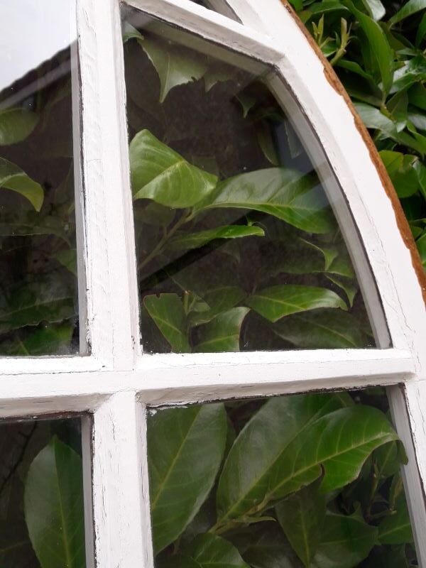Oak arched bay window door H219xW267,5 small tiles