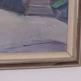 Original Swedish oil on canvas – “Church” by Stig Gilborne – vintage & framed – 67 × 52 cm (26.4" × 20.5")