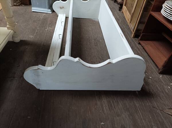 Patinated solid wood shelf