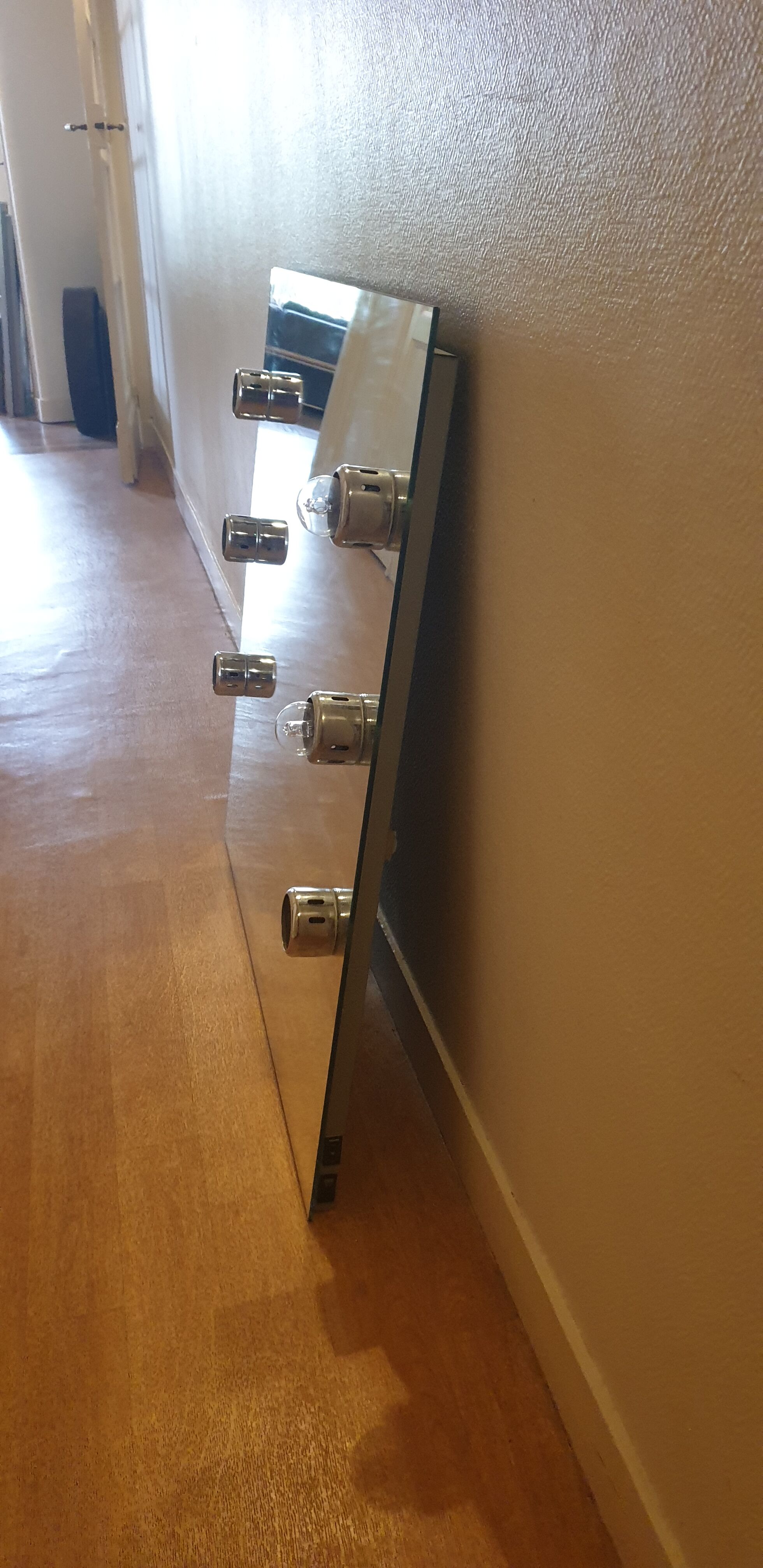 Large vintage bright mirror 80x80cm