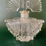 Art Deco perfume bottle in bohemian crystal engraved 1930