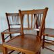 Set of 4 vintage bistro chairs in wood - brasserie style