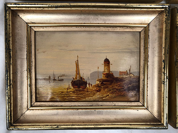 Series of four small framed chromos