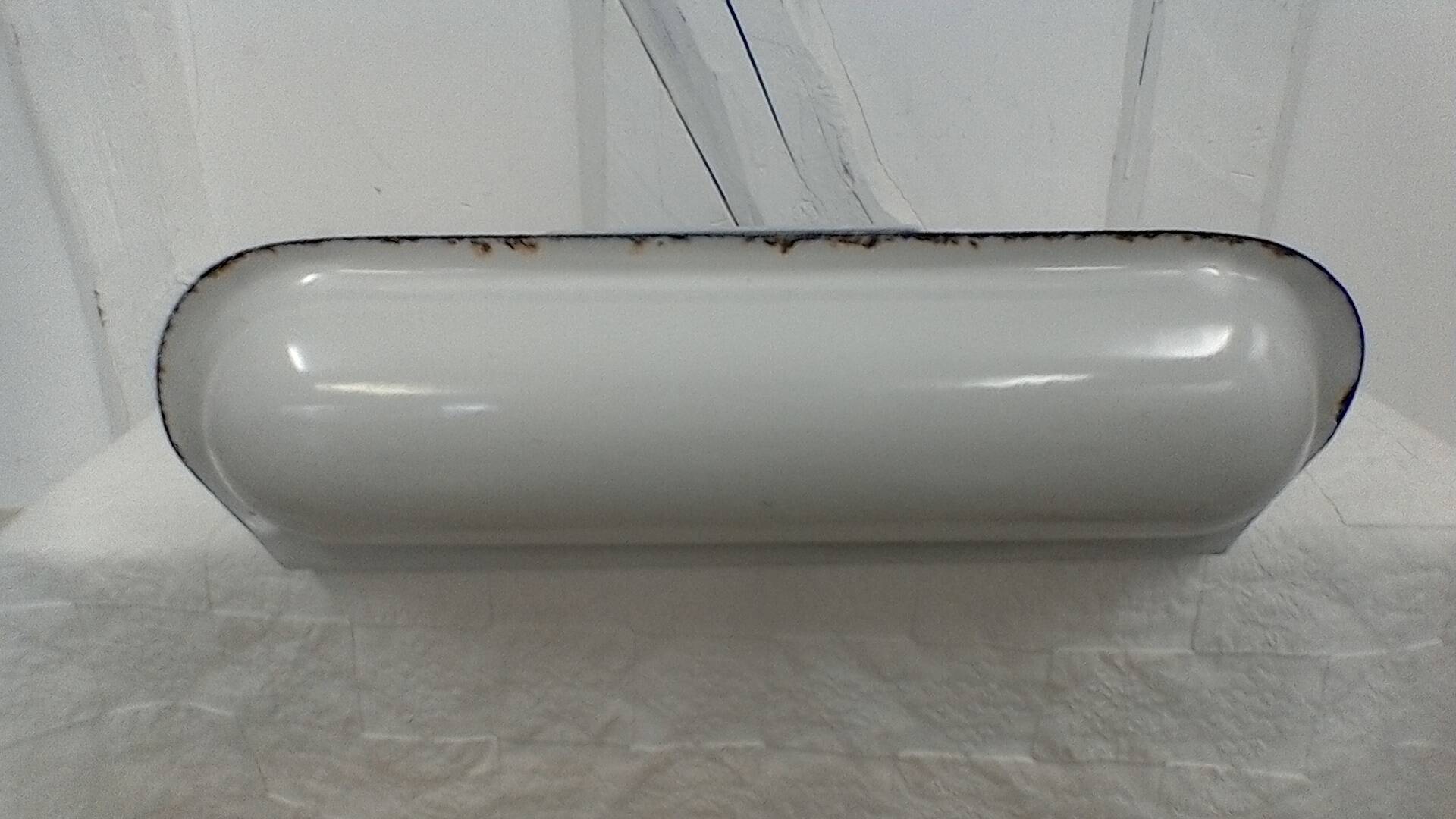 Kitchen utensil holder, enamel, vintage.