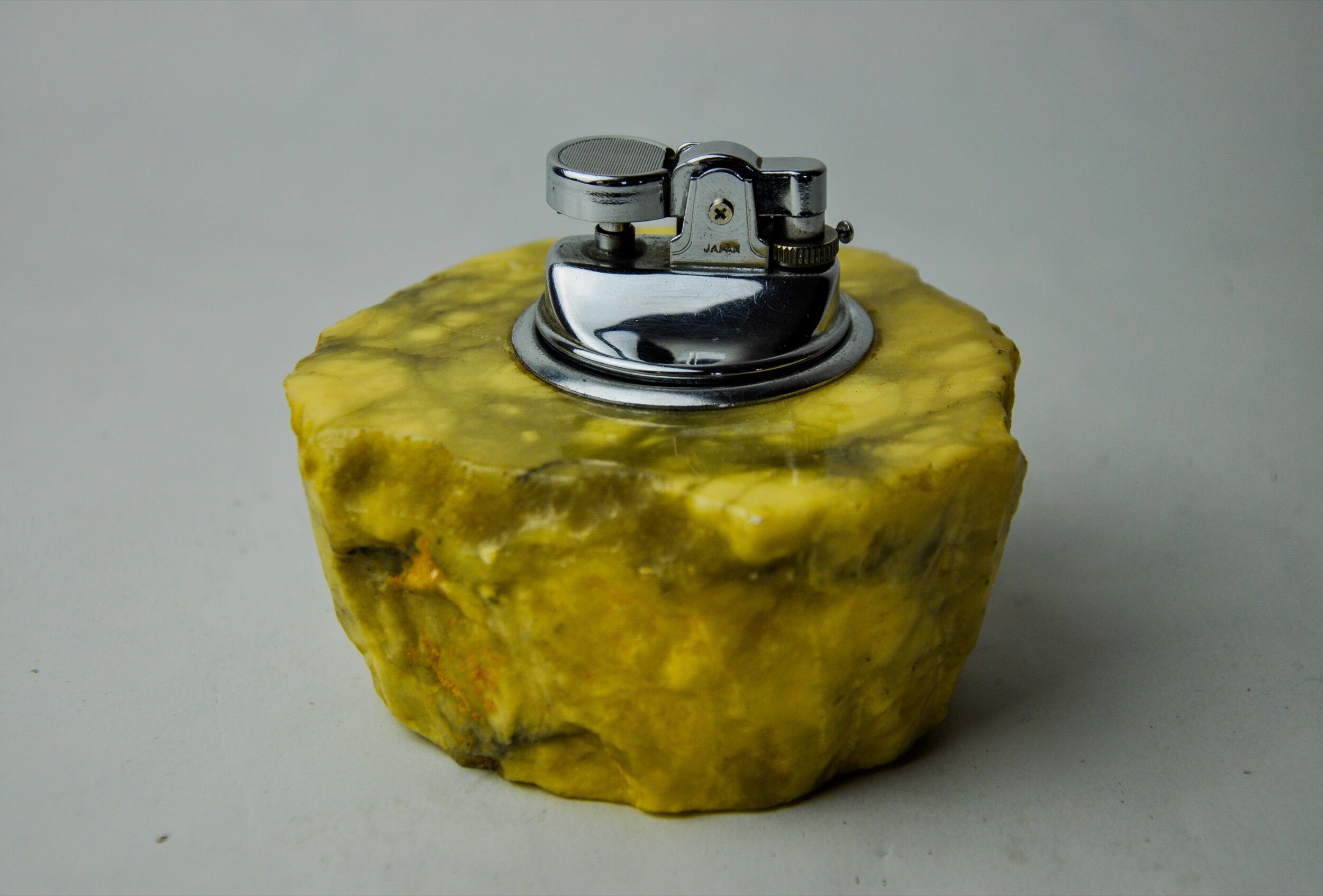 Briquet en albâtre jaune par Romano Bianchi, Italie, 1970