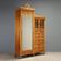 Antique Art Nouveau wardrobe in ash and maple, Italy, 20th century