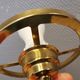 Older wall lamp, in metal, brass and milk-white glass