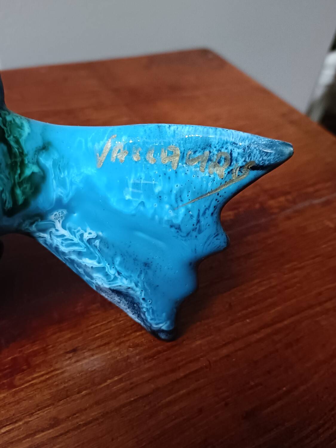 Fish in Vallauris barbotine