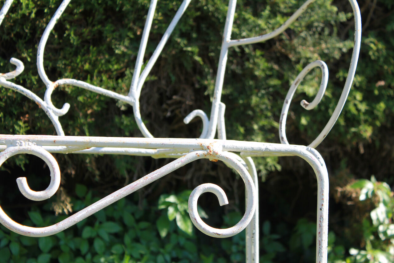 Old wrought iron bench