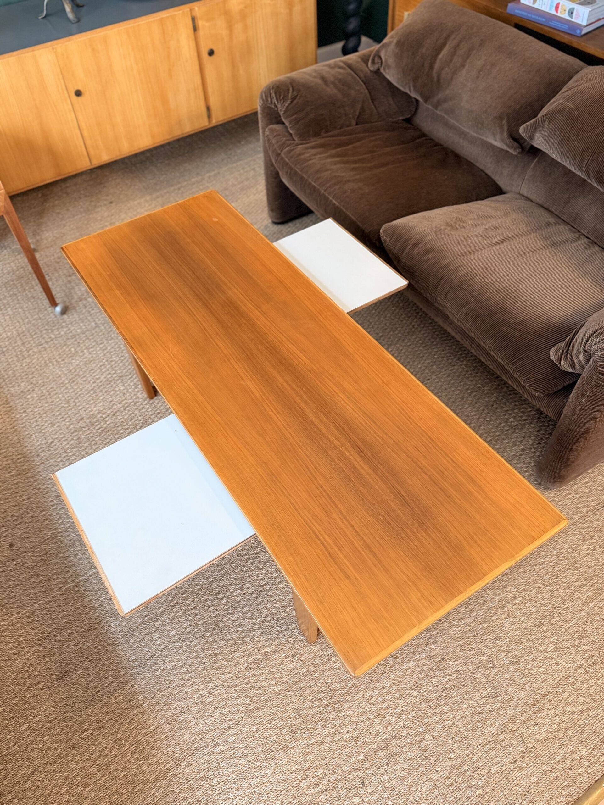 Table basse Wilhelm Renz des années 60 en hêtre