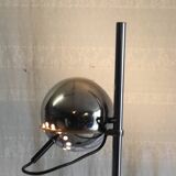Eyeball type floor lamp/reading light in chrome metal - 1970s