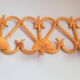 1960s rattan wall coat rack