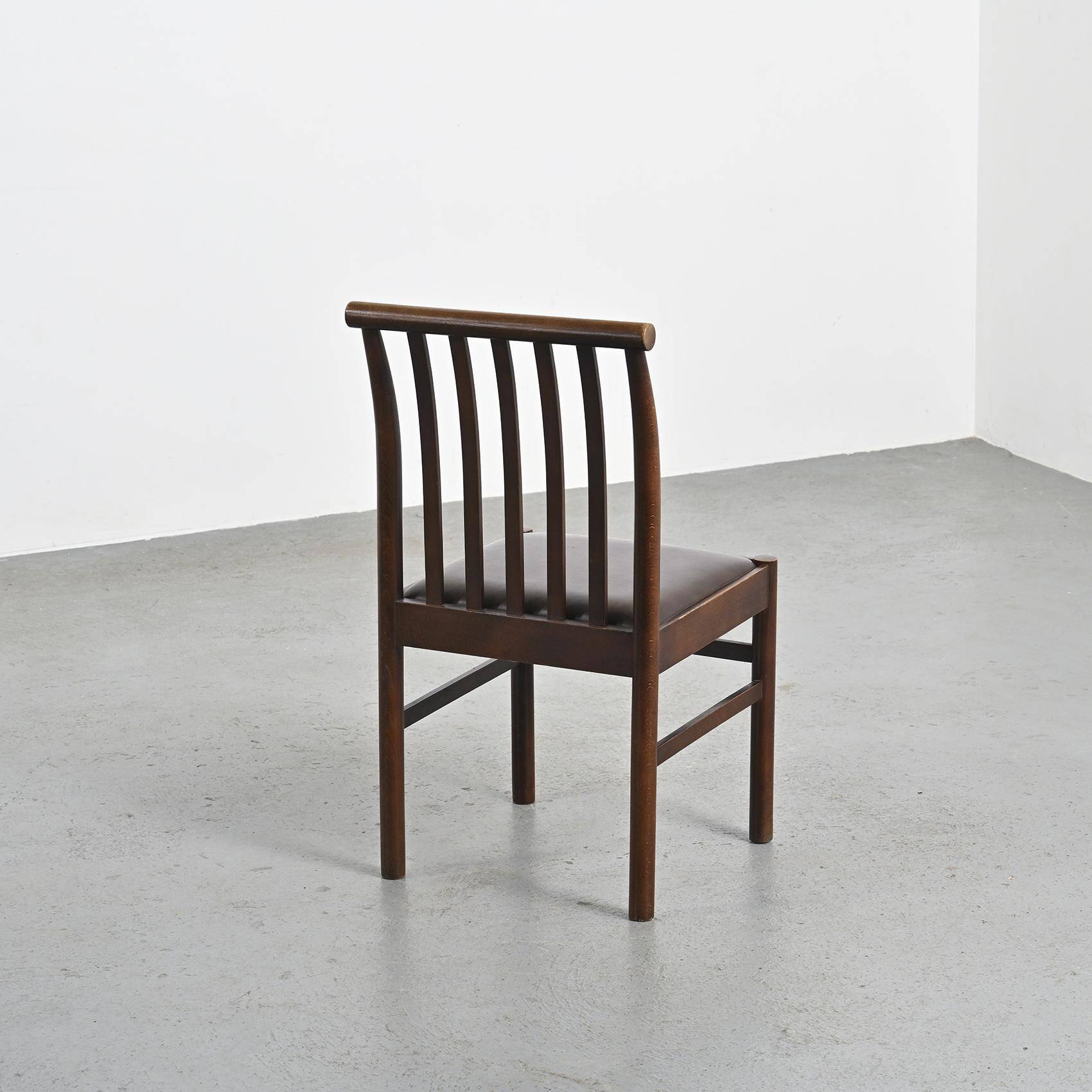 Suite of 4 chairs by Isamu Kenmochi, Akita Mokko, Japan 1970