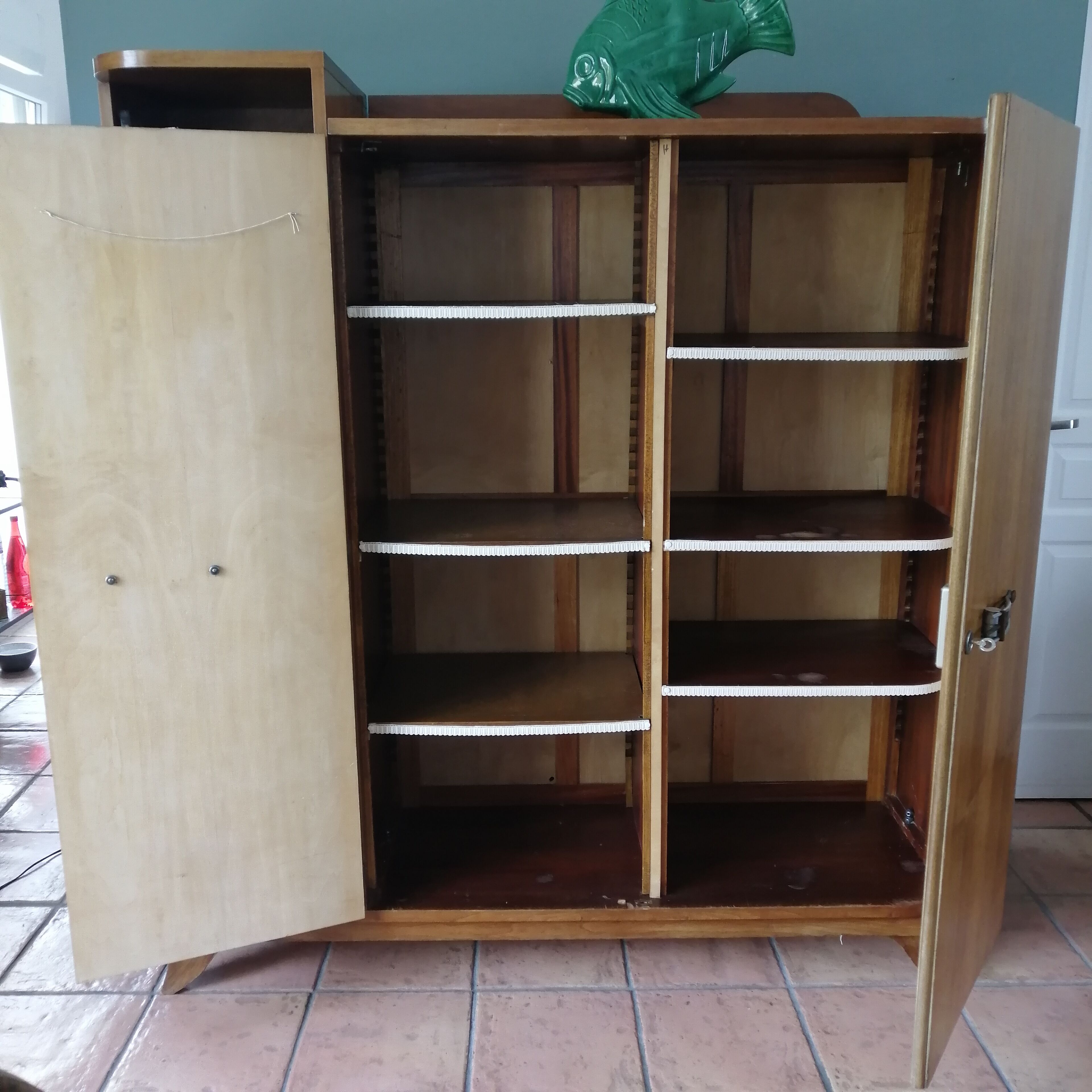 Asymmetrical art deco wardrobe