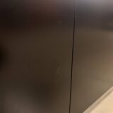 Black Executive Florence Knoll sideboard with metal handles, 1970s