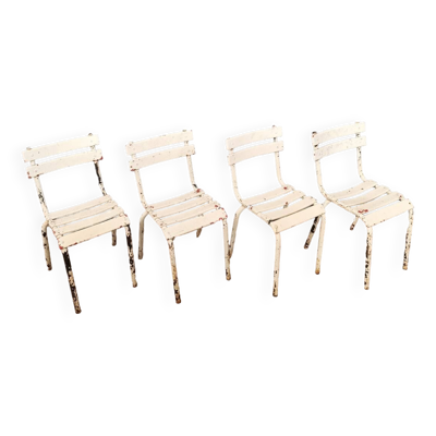 Lot de 4 chaises bistrot Tolix vintage