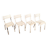 Lot de 4 chaises bistrot Tolix vintage