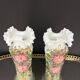 Pair of Bristol vases in painted opaline