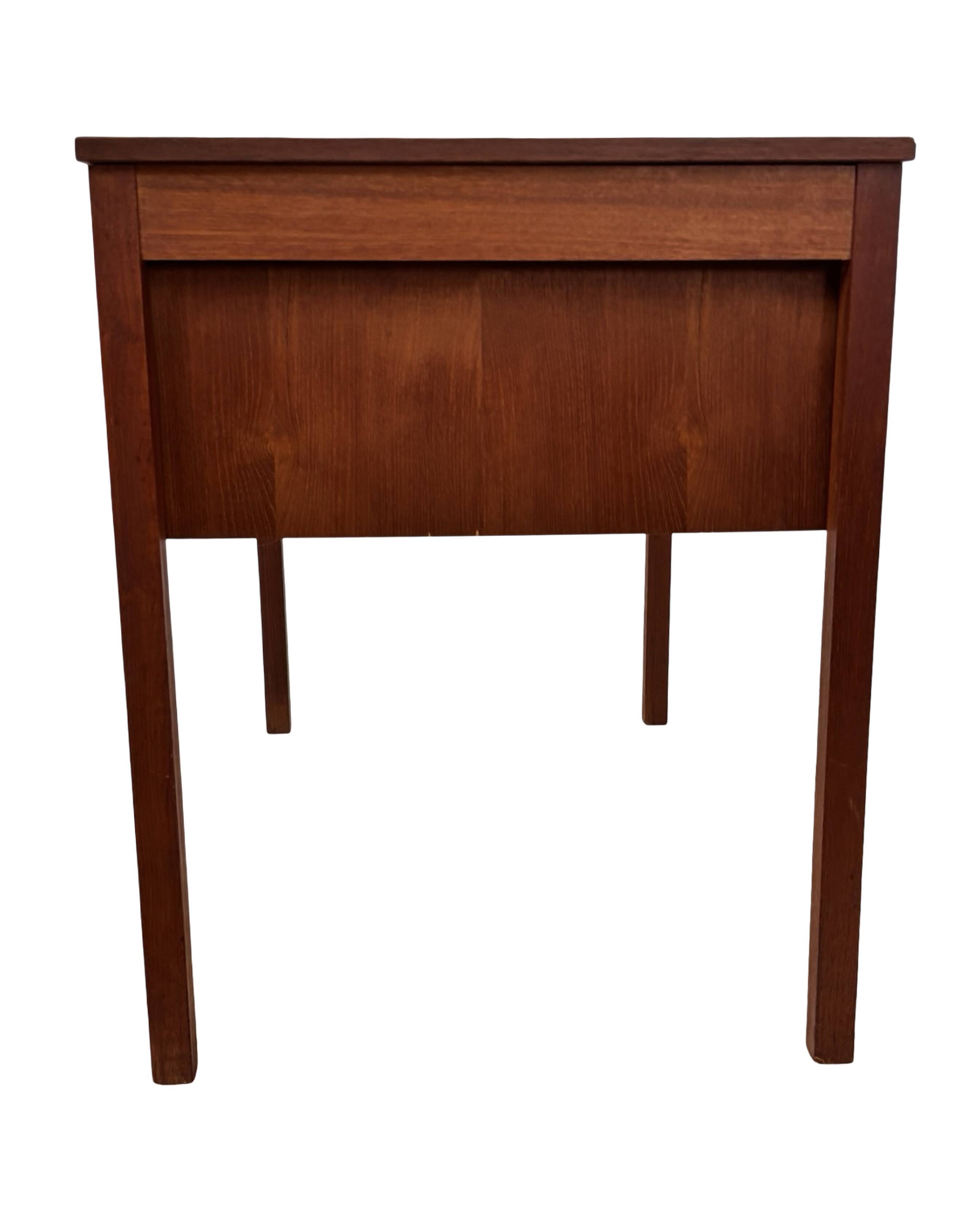 Vintage Danish teak compact Domino Mobler desk, 1960s