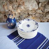 Set of 15 plates 21cm luneville model bastia