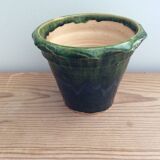 Glazed terracotta flowerpot