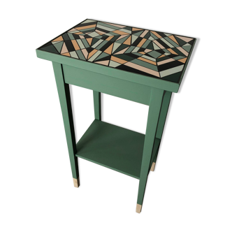 Sellette porte-plante console table d'appoint avec mosaïque design