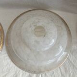 4 globes / white and gold lampshades / clichy glass