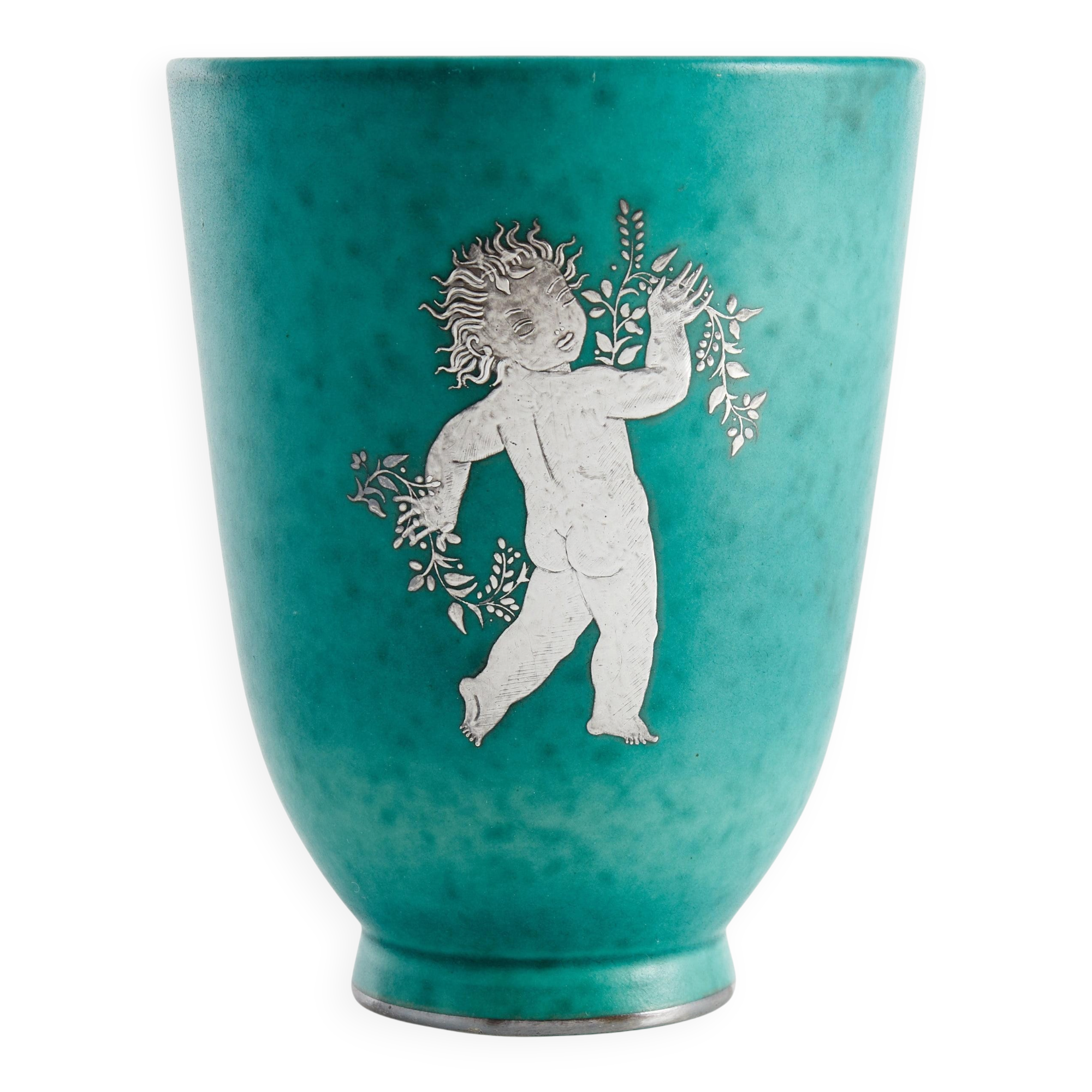 Vase Wilhelm Kage "argenta" for Gustavsberg Sweden 1945
