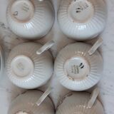 Coffee service KG Lunéville consisting of a coffee maker, 6 cups and a sugar bowl years 30-40