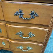 Louis XV crossbow commode in solid wood from the 20th century.
