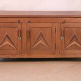Antique low art deco sideboard in Burmese teak