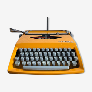 Orange consul typewriter 1970s