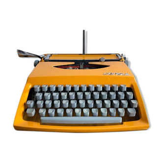 Machine à écrire Consul orange 1970