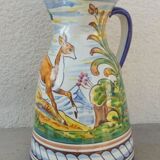 Ceramic Talavera pitcher hand-painted décor