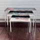 Nesting coffee tables in ceramic signed j. berlarti