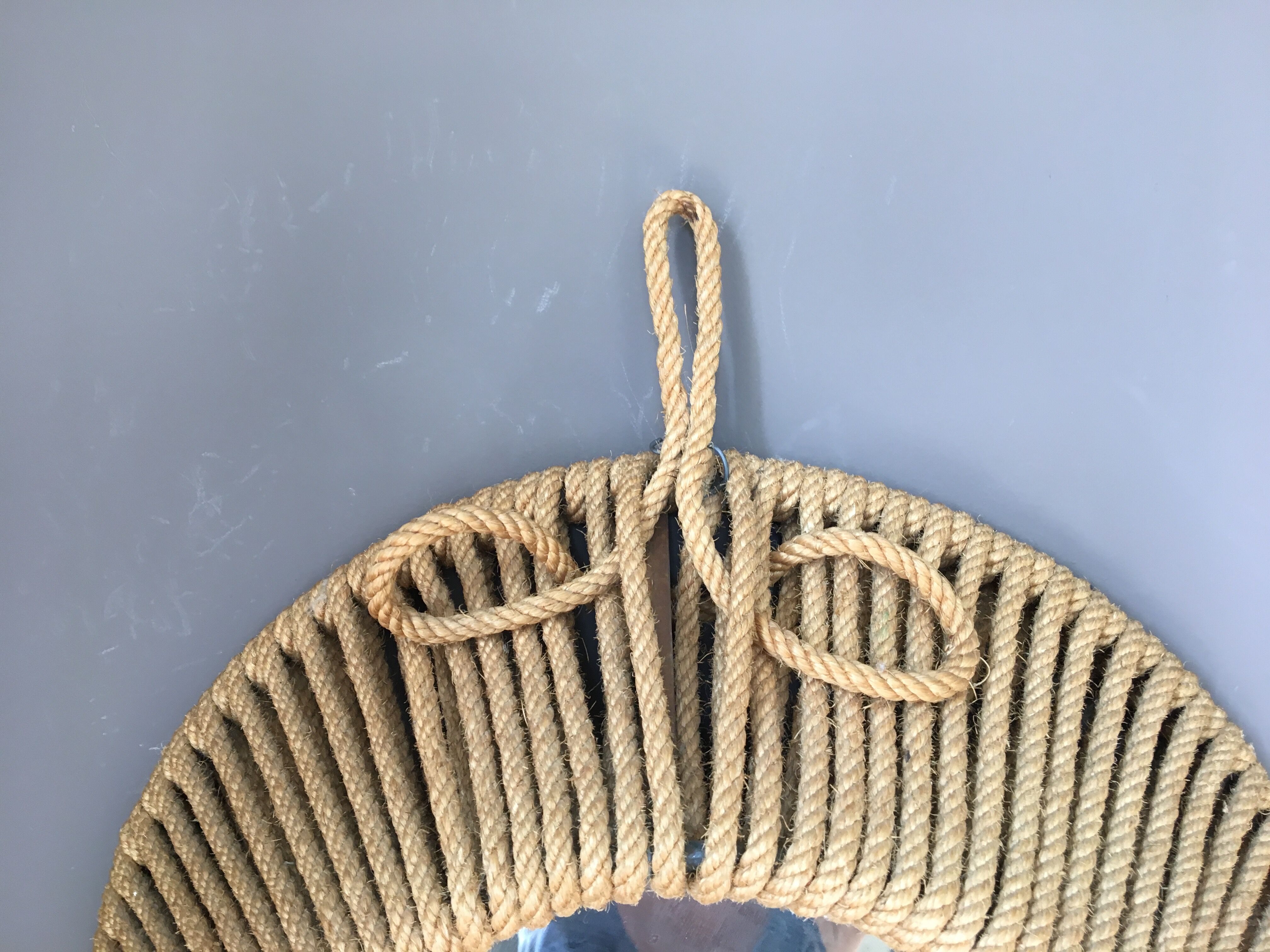 Mirror in rope early 195 - 48x48cm