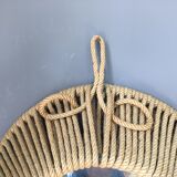 Mirror in rope early 195 - 48x48cm